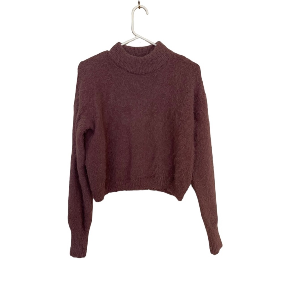 Sun- Moon Sweater Long Sleeve Round Neck Color Brown Size M